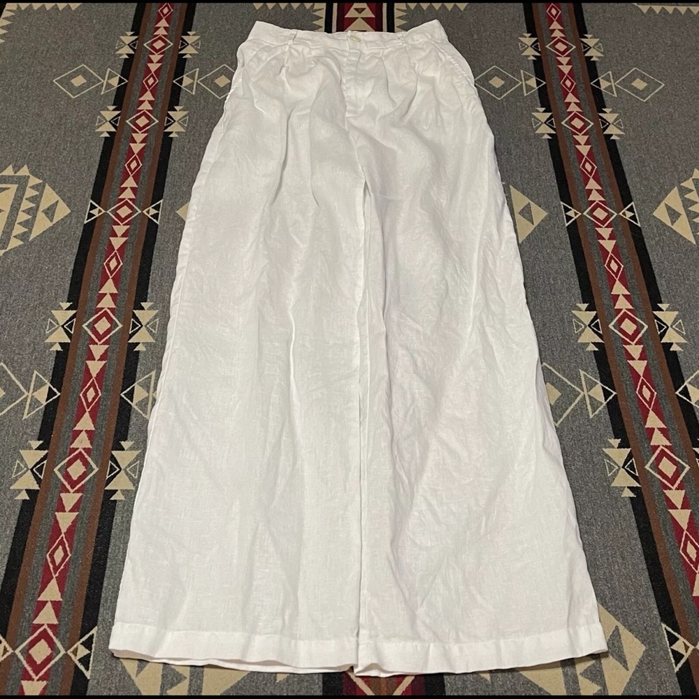 Reformation White Wide-Leg Pants 2